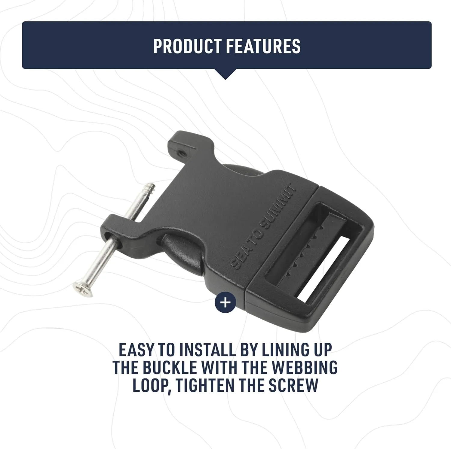 Sea to Summit Field Repair Buckle - Side Release, 1 Pin, 3-pack