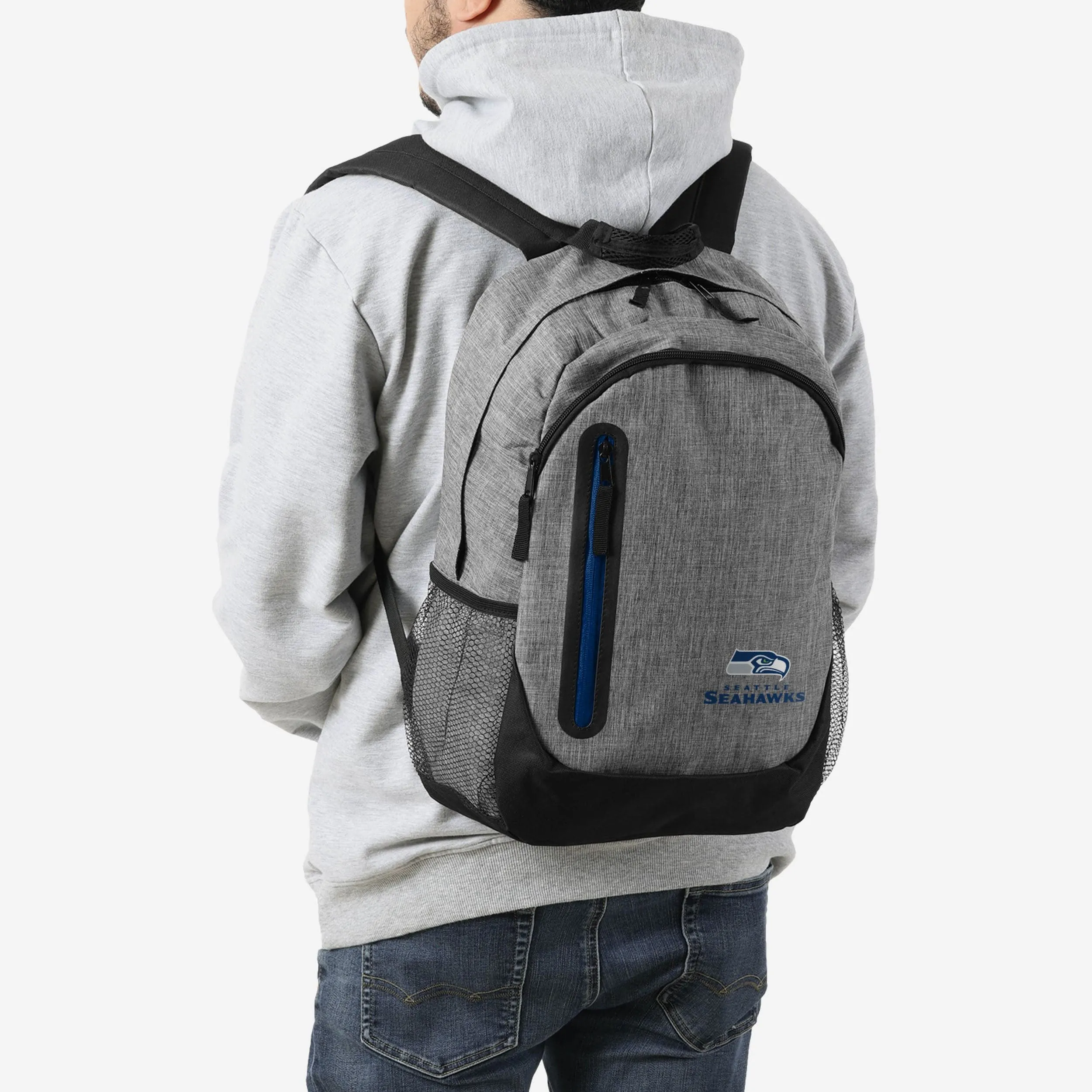Seattle Seahawks Heather Grey Bold Color Backpack