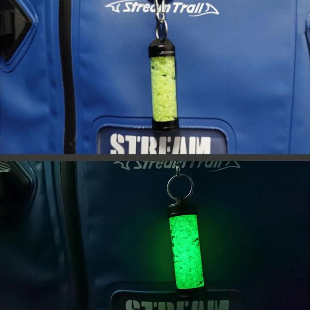 Self Luminous Tubes Keychain Glow-in-the-Dark Pendant for Diving, Nighttime Dog Walking Lighting Keychain EDC Gear