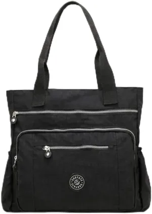 Shoulder Bag For Women Waterproof HandBag Casual Washed Nylon Multi Pocket Casual Hobo Bags Travel Purses