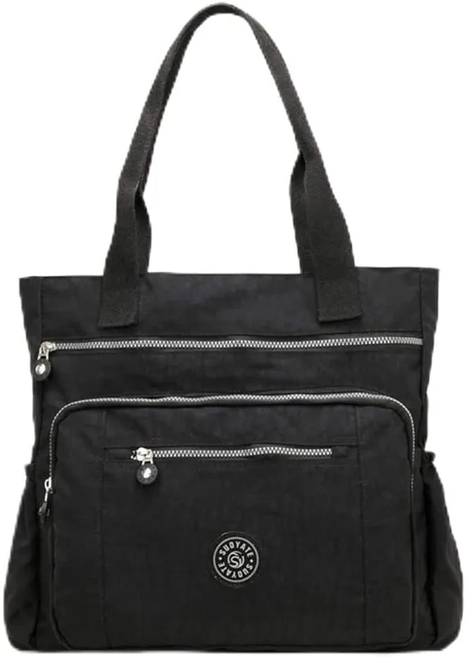 Shoulder Bag For Women Waterproof HandBag Casual Washed Nylon Multi Pocket Casual Hobo Bags Travel Purses