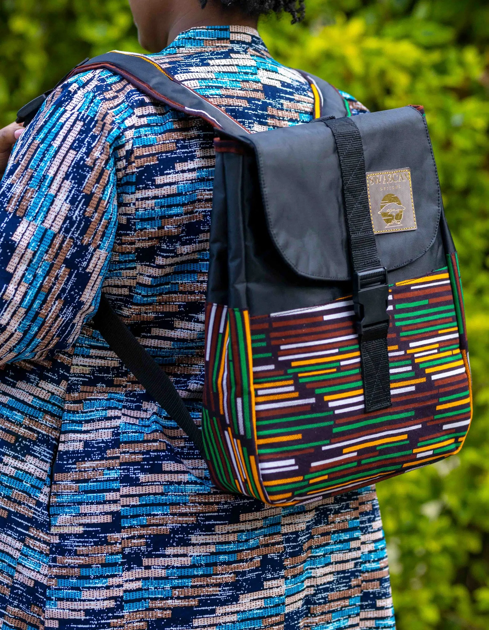 Siaya Handwoven Fabric & Nylon Backpack | A Cultural Heritage Reimagined for the Modern Explorer
