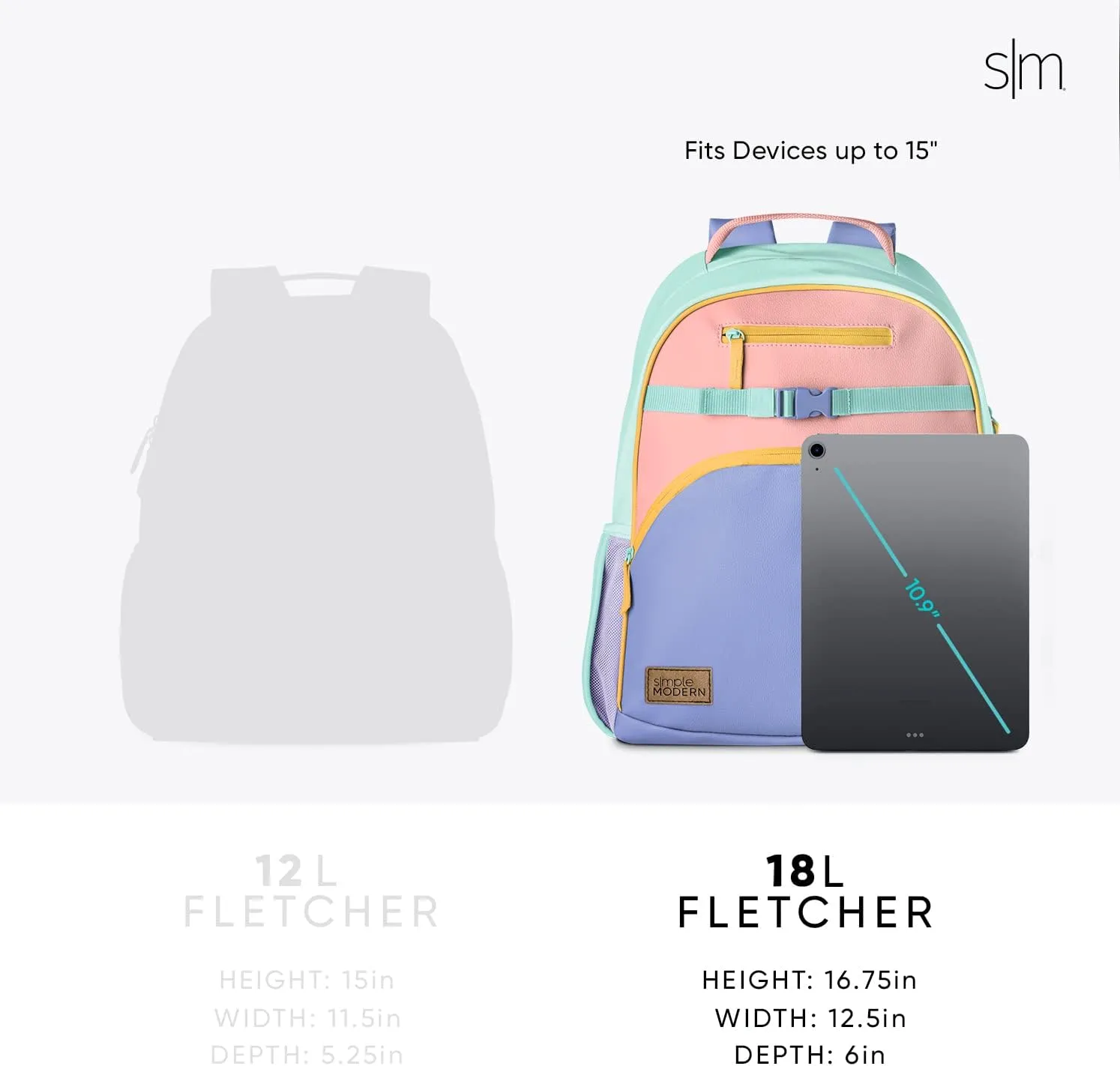 Simple Modern Large Disney Kids Backpack for School Girls and Boys | Princesses Elementary Backpack for Teen | Fletcher Collection | Kids - 16" tall | Princess Rainbows