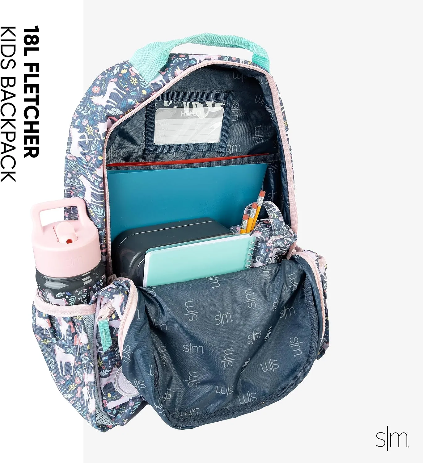 Simple Modern Large Disney Kids Backpack for School Girls and Boys | Princesses Elementary Backpack for Teen | Fletcher Collection | Kids - 16" tall | Princess Rainbows