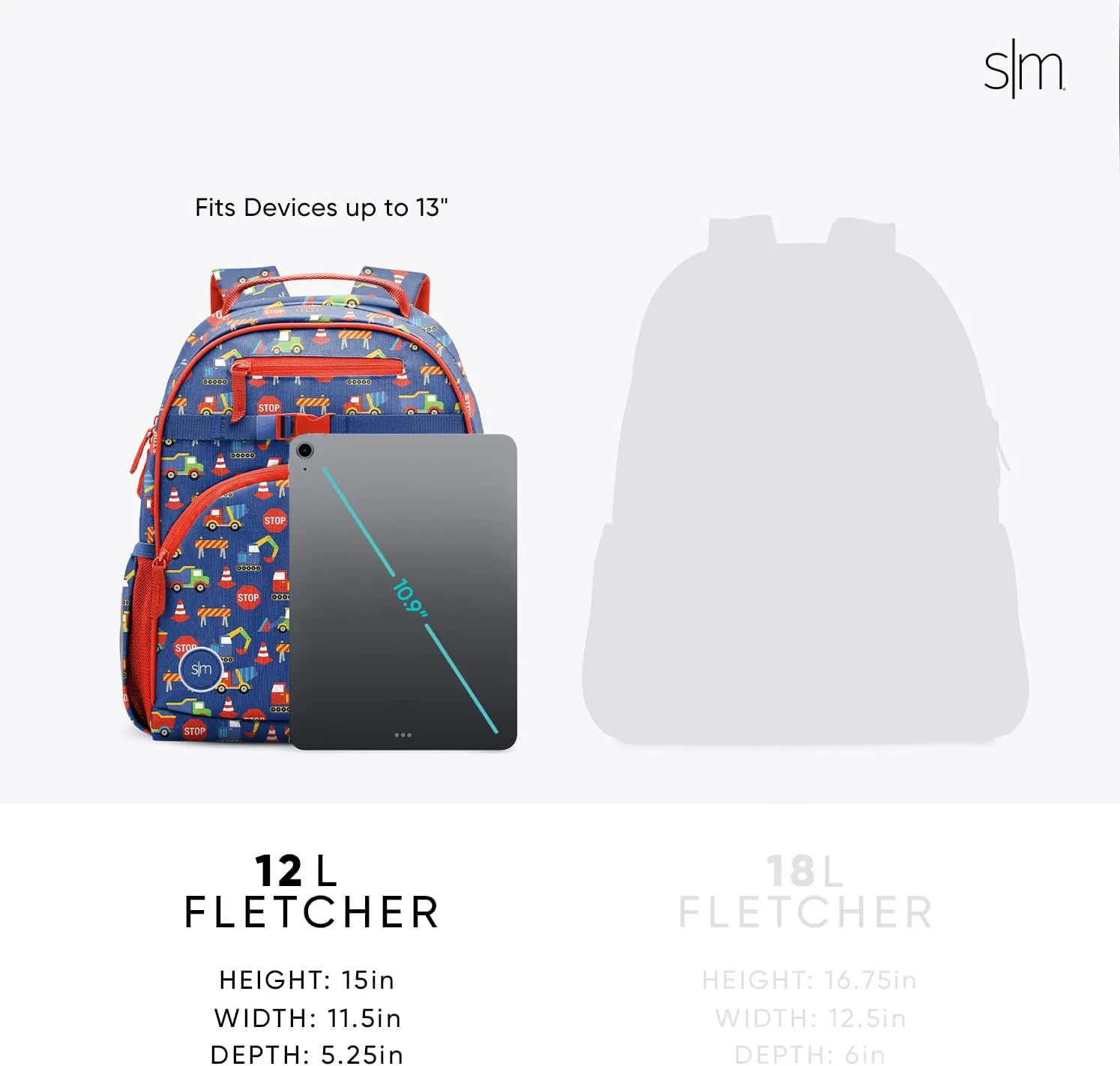 Simple Modern Medium Clear Backpack for Kids | Plastic Mini Backpack for School Kindergarten Elementary | Transparent Bag Stadium Approved | Fletcher Collection | Kids - 15" tall | Clear Opalescent