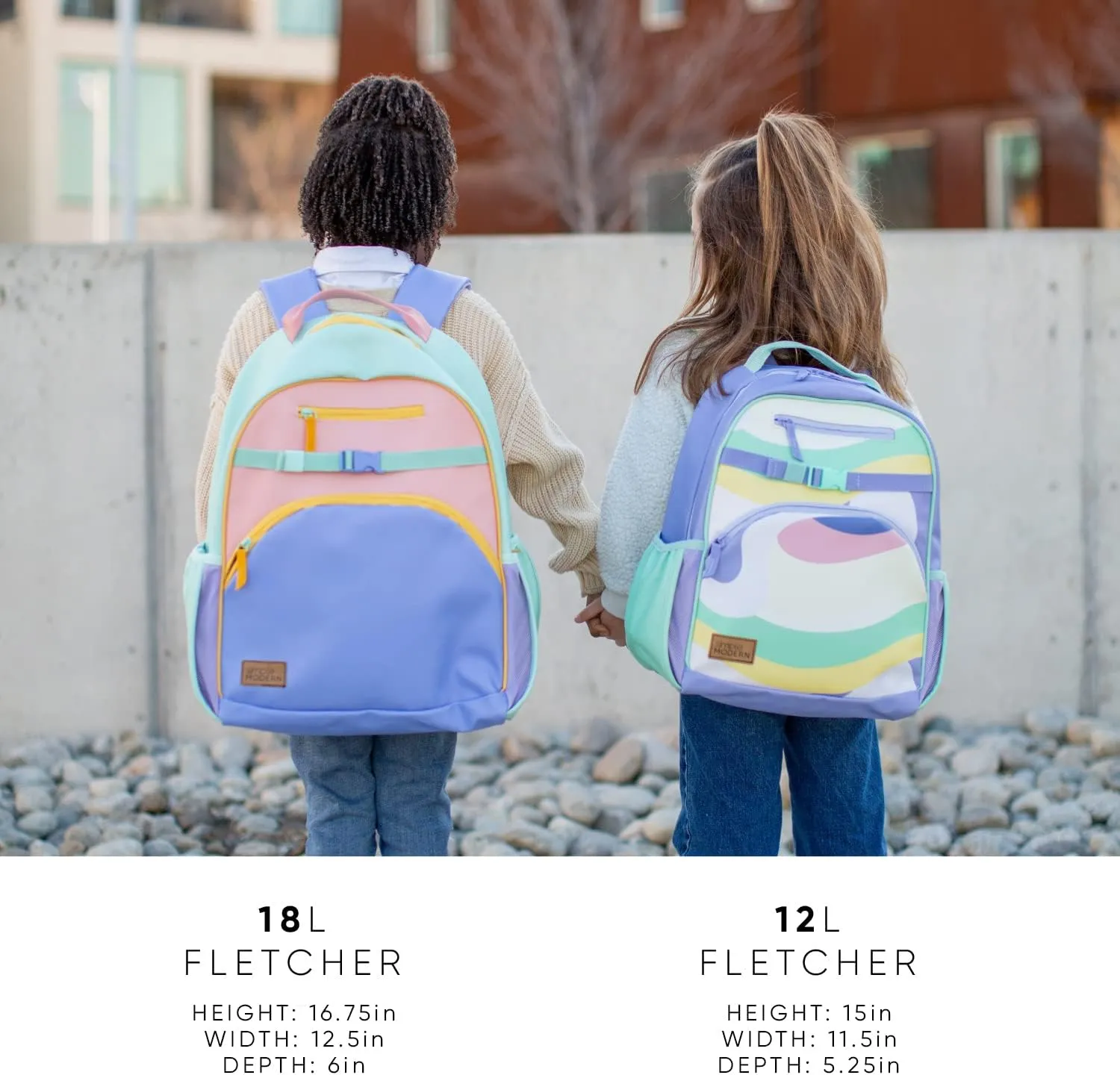 Simple Modern Medium Clear Backpack for Kids | Plastic Mini Backpack for School Kindergarten Elementary | Transparent Bag Stadium Approved | Fletcher Collection | Kids - 15" tall | Clear Opalescent