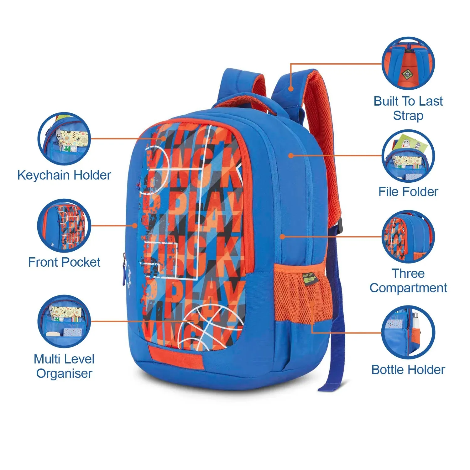 Skybags Drip  01 School Backpack Blue