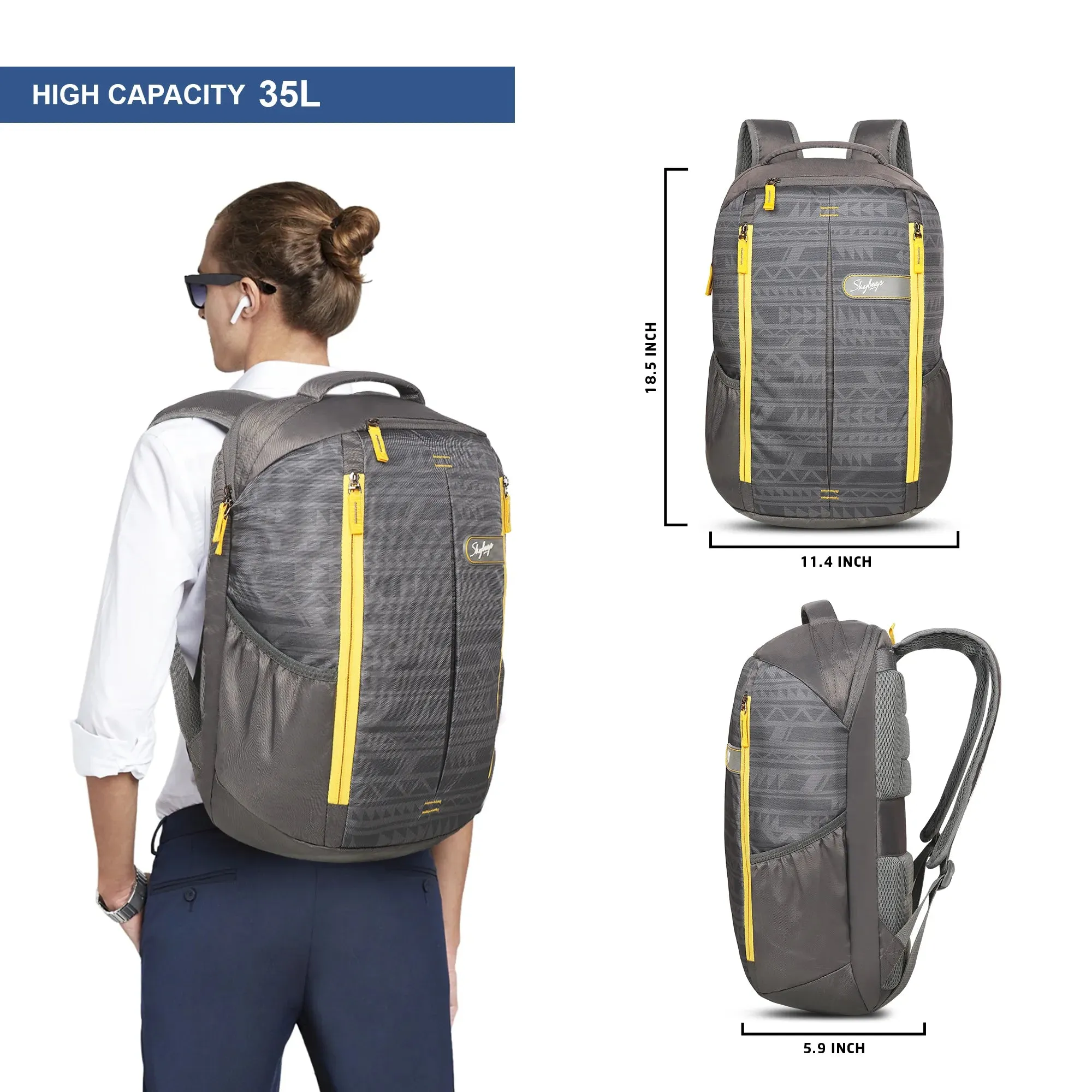 Skybags Offroader NX Laptop Backpack Grey