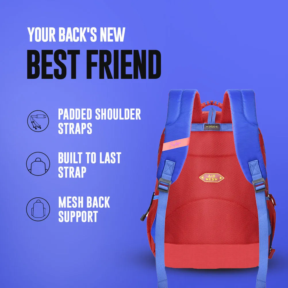 Skybags Squad Plus 08  School Backpack Red