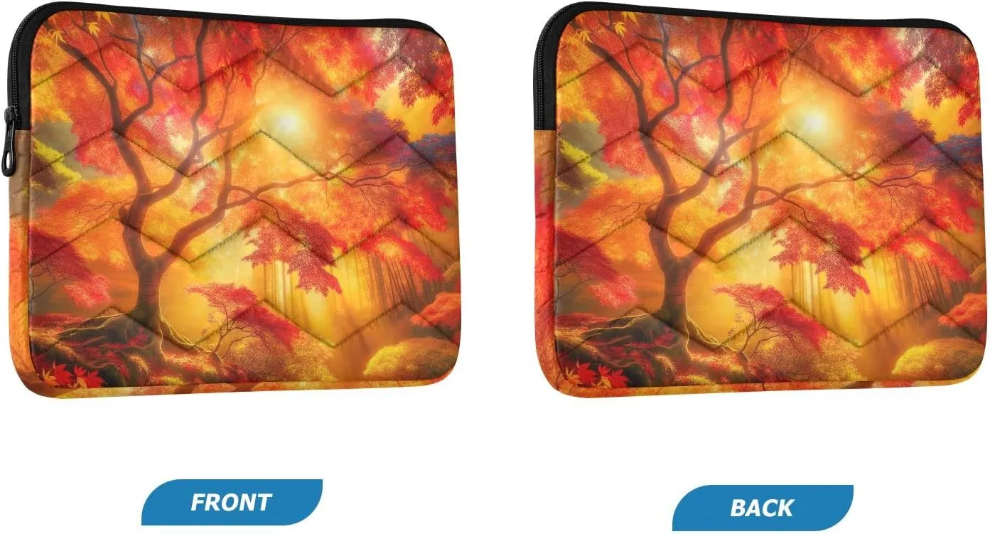 Sleeve for Laptop Tablet Briefcase Carrying Bag Radiant Autumn Sunlight Trees Protective Case with Zipper