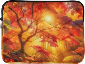 Sleeve for Laptop Tablet Briefcase Carrying Bag Radiant Autumn Sunlight Trees Protective Case with Zipper