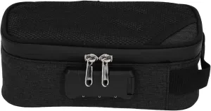 Smell Proof Bag, Portable Activated Carbon Odor Proof Case Container with Code Lock for Travel Business Trips Camping (Black)