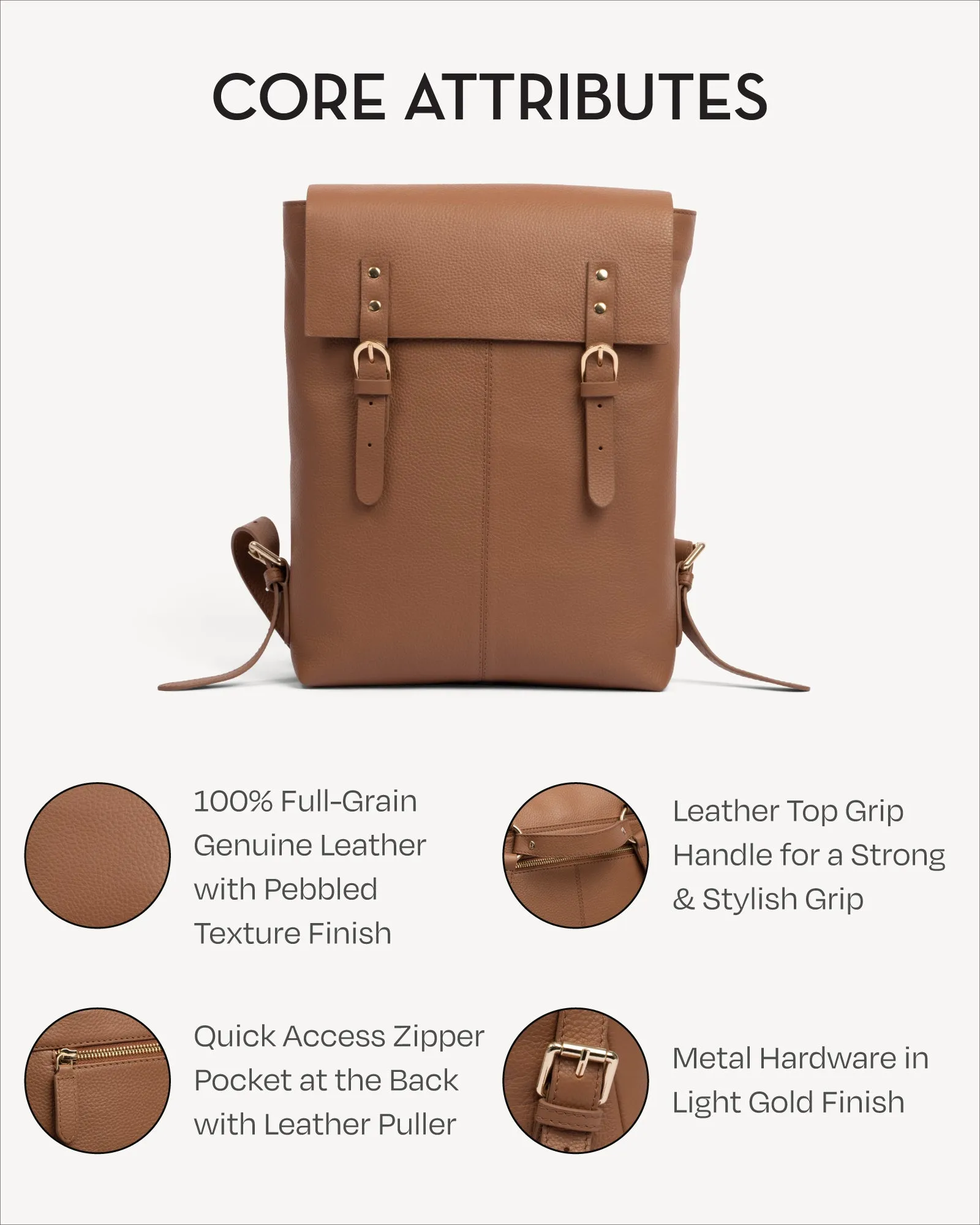 Sofia Backpack - Hazelnut