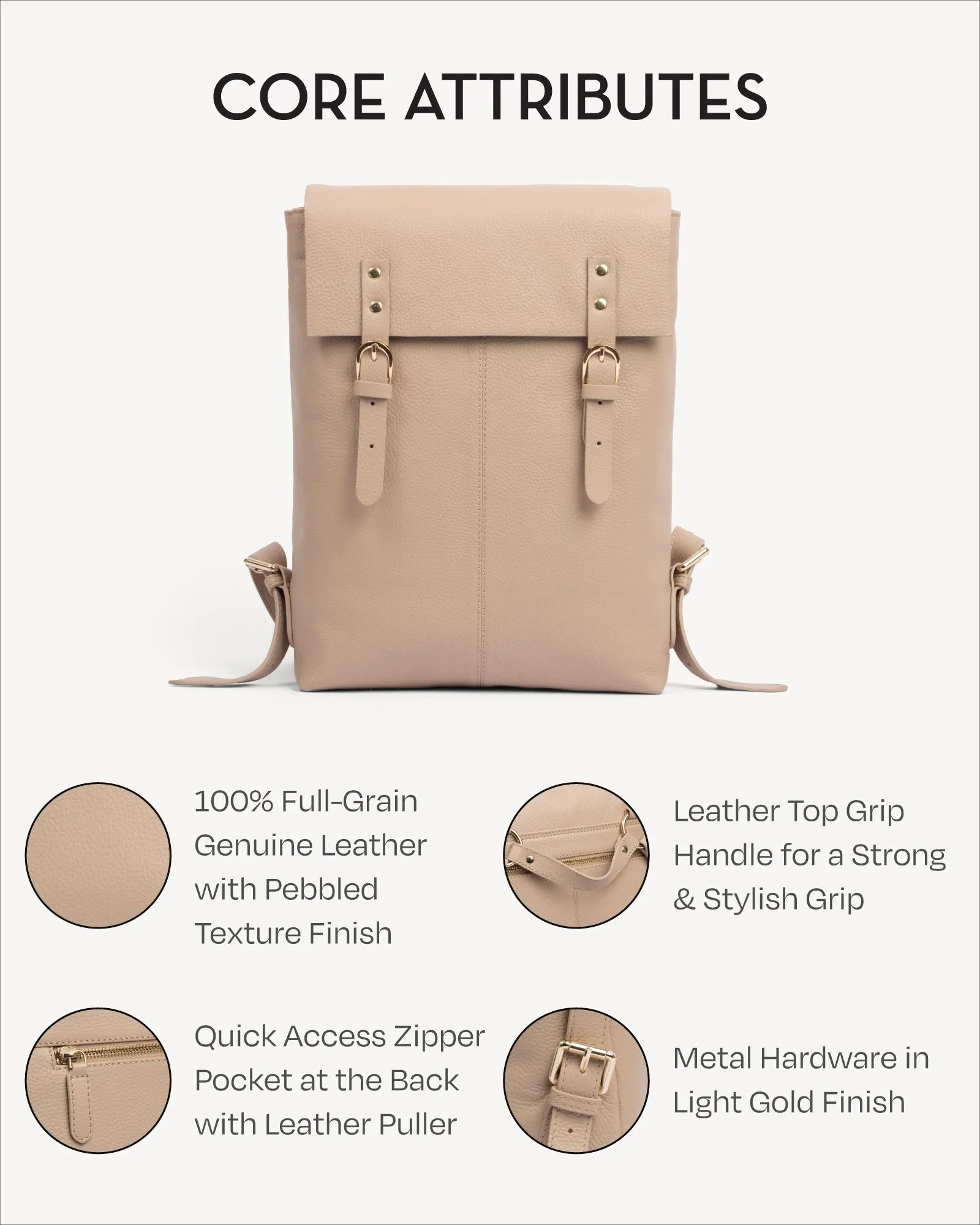Sofia Backpack - Nude