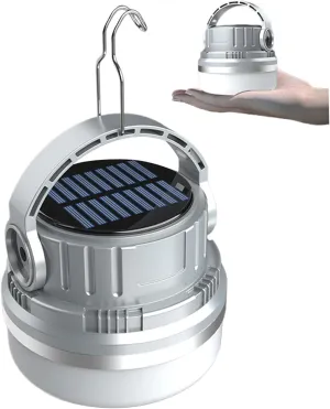 Solar Camping Lights 6 Brightness Camping Lantern Portable Tent Light with Hook ＆ Power Display Waterproof ＆ Rechargeable Led Camp Light for Outage, Hurricane, Emergency Solar Camping Lights