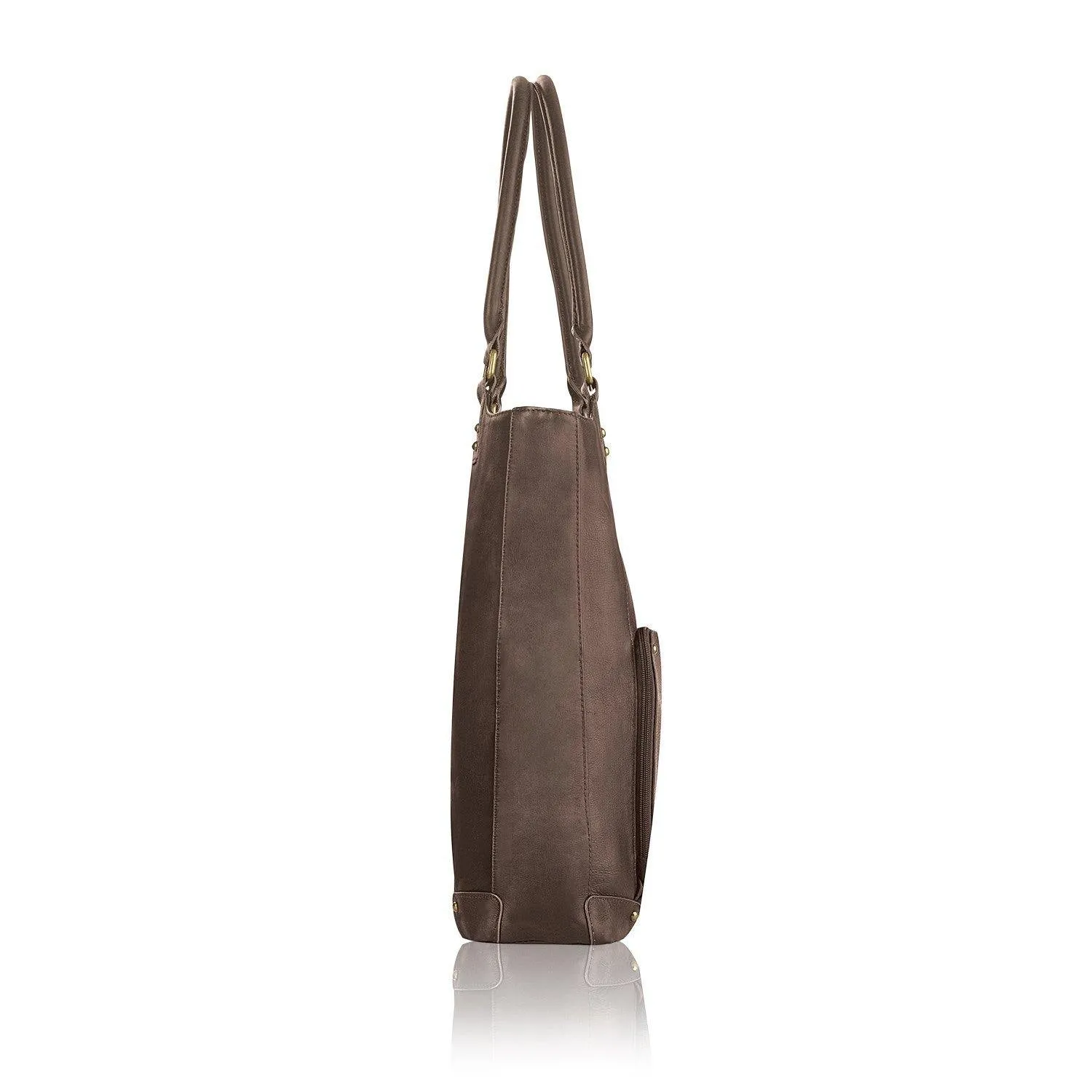 Solo Chambers 16" Premium Leather Laptop Bucket Tote