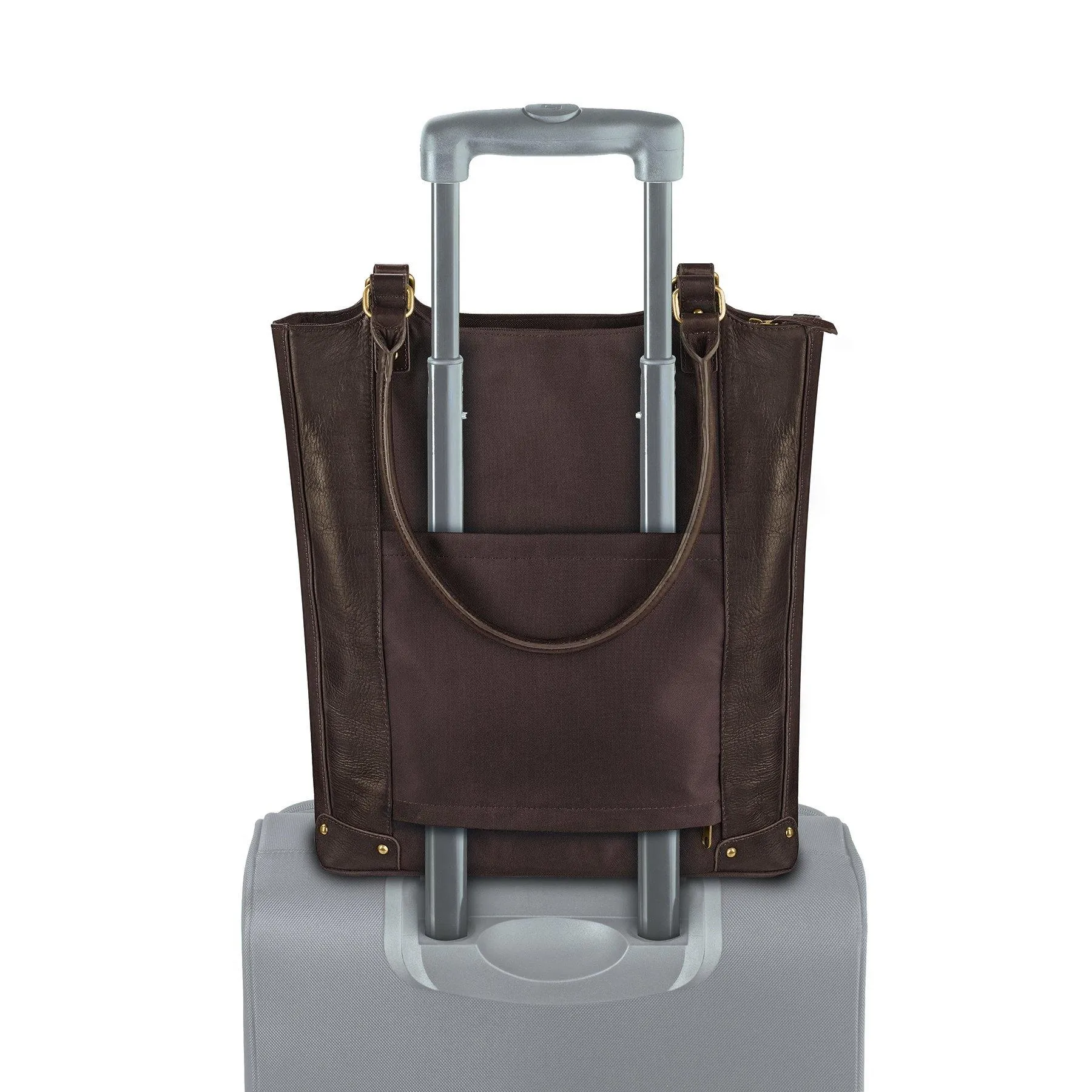 Solo Chambers 16" Premium Leather Laptop Bucket Tote