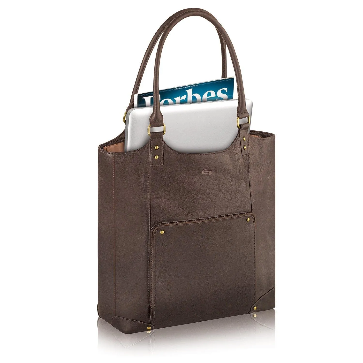 Solo Chambers 16" Premium Leather Laptop Bucket Tote