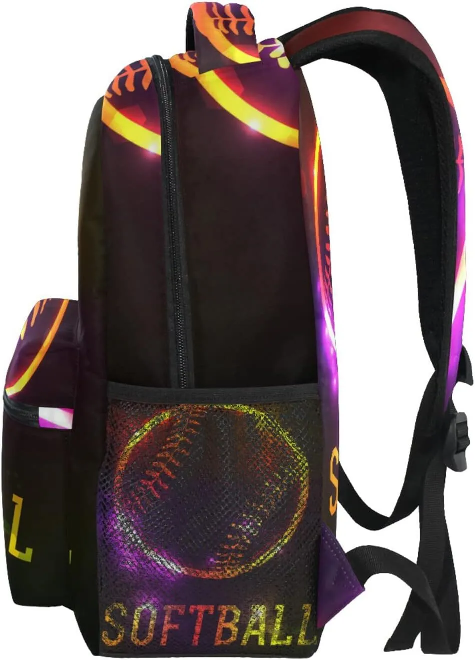 Sparkling Sport Softball Boys Girls Kids School Backpacks Bookbag, Elementary School Bag Travel Backpack Daypack