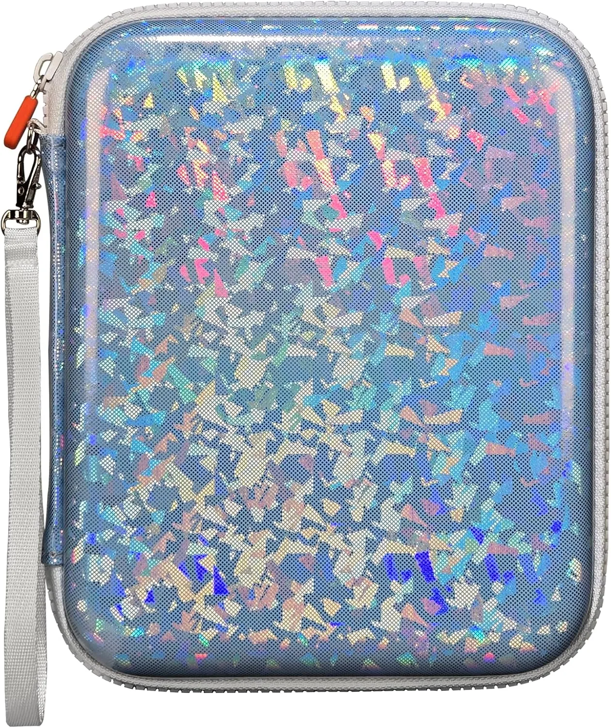 Sparkly Card Holder for YOTO Player Cards - 120 Pockets Portable Binder with Zipper, Carry Strap & Sleeves for Yoto Player/Mini Audiobook Cards, Travel-Friendly Hard Storage Organizer(Blue)