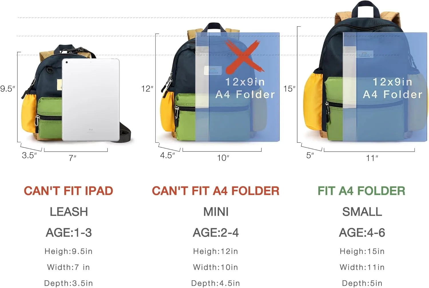 STEAMEDBUN Toddler Backpack for Boys 2-4: Kids Backpack for Preschool Kindergarten - Boys Backpacks for Elementary 4-6