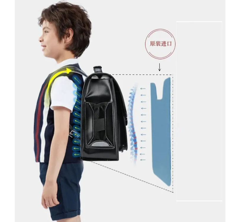Steel Buckle Leather Japanese Backpacks