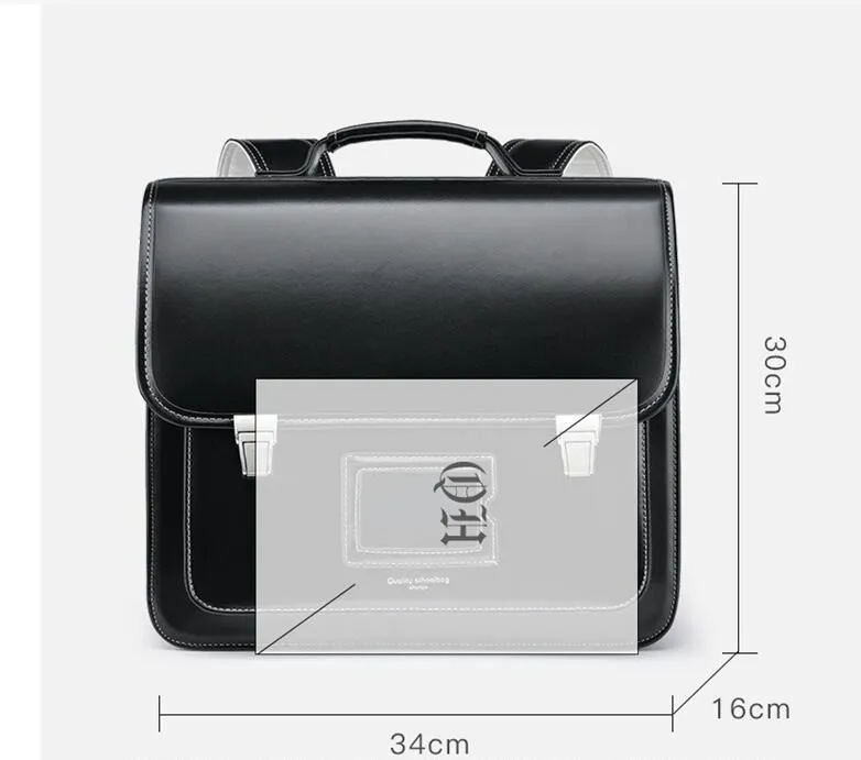 Steel Buckle Leather Japanese Backpacks