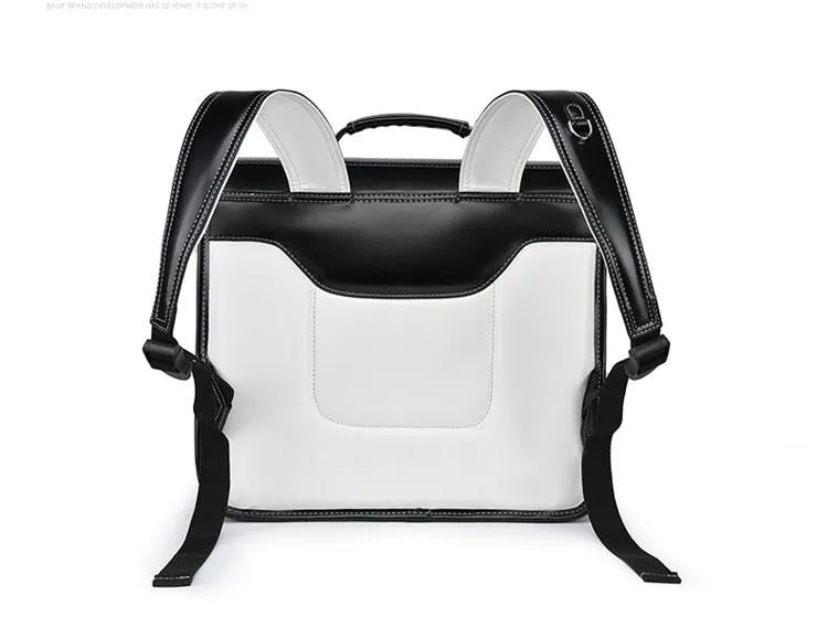 Steel Buckle Leather Japanese Backpacks