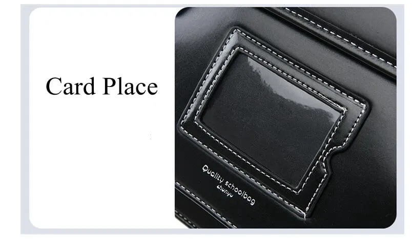 Steel Buckle Leather Japanese Backpacks