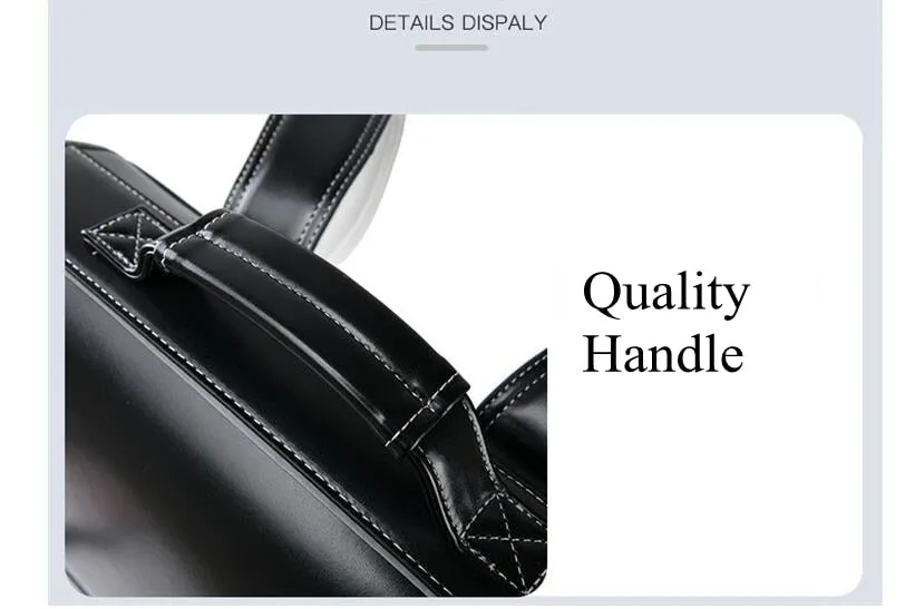 Steel Buckle Leather Japanese Backpacks