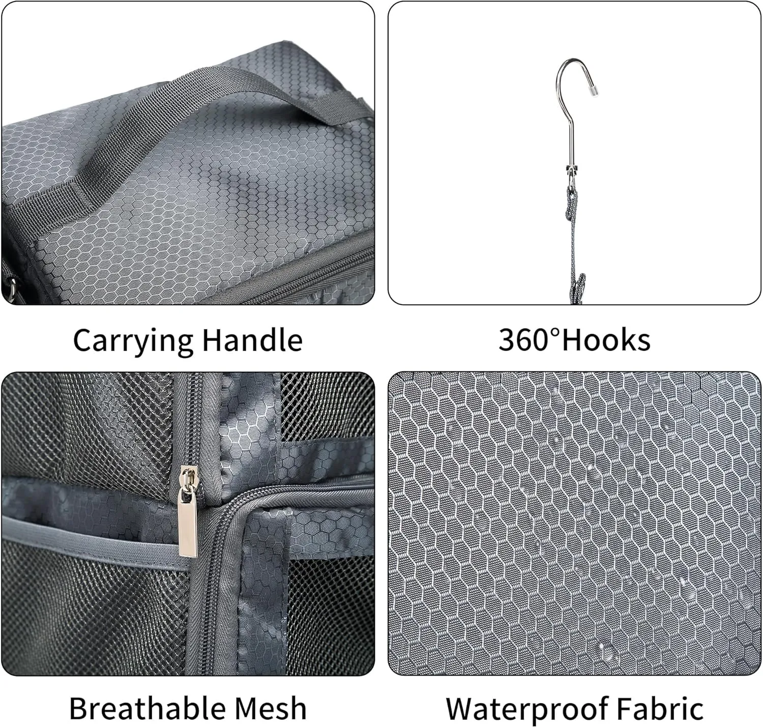 Suitcase Organizer Travel Bags Organizer for Luggage Compression Hanging Packing Cubes for Travel Carry on Closet (Bag Only)