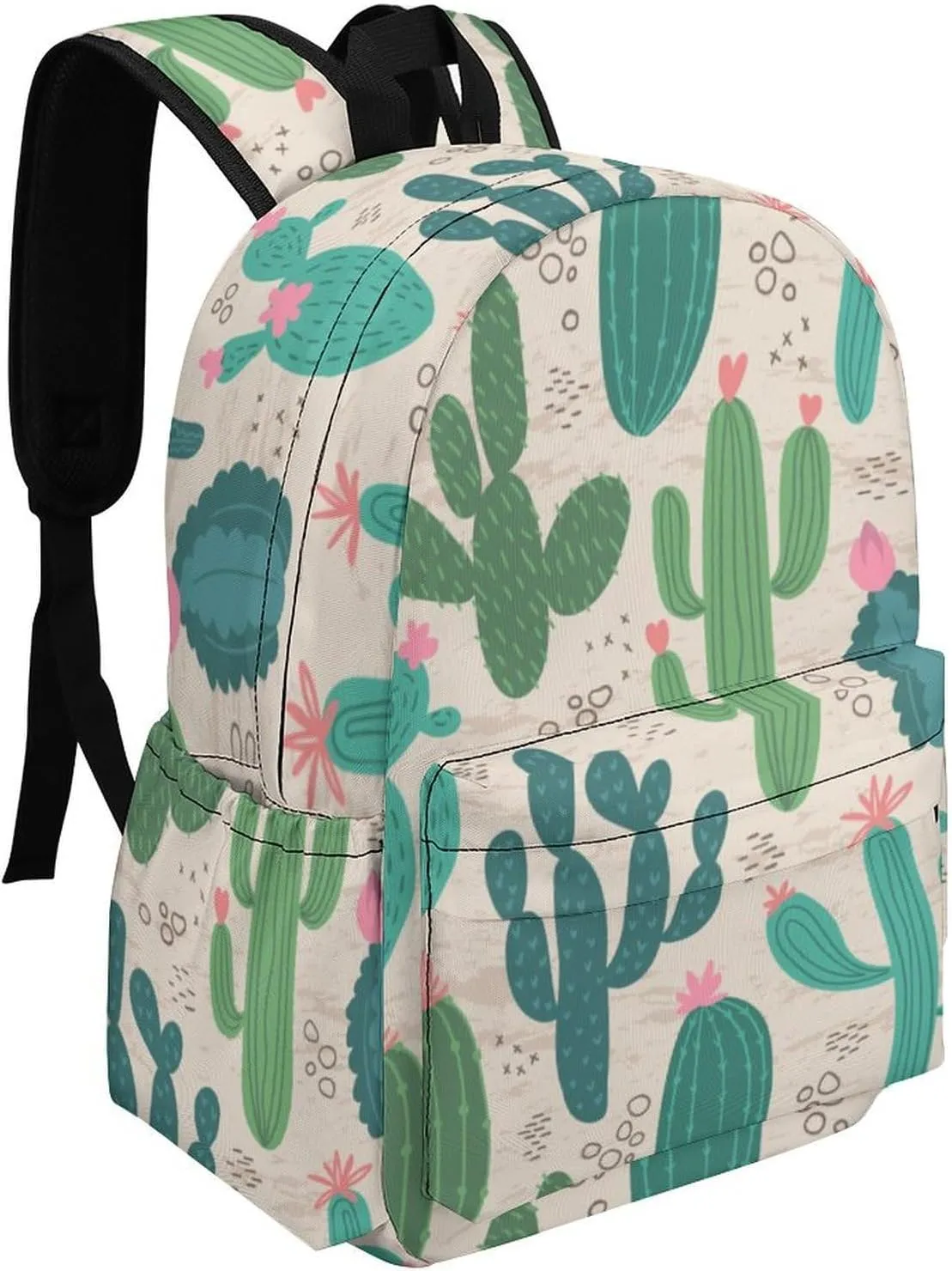 Summer Cute Cactus Casual Travel Backpack Lightweight with Multi Compartment Laptop Bagpack for Women Men Hiking Business Work