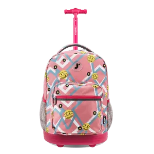 Sunrise Rolling Backpack (18 Inch) in Basketbally