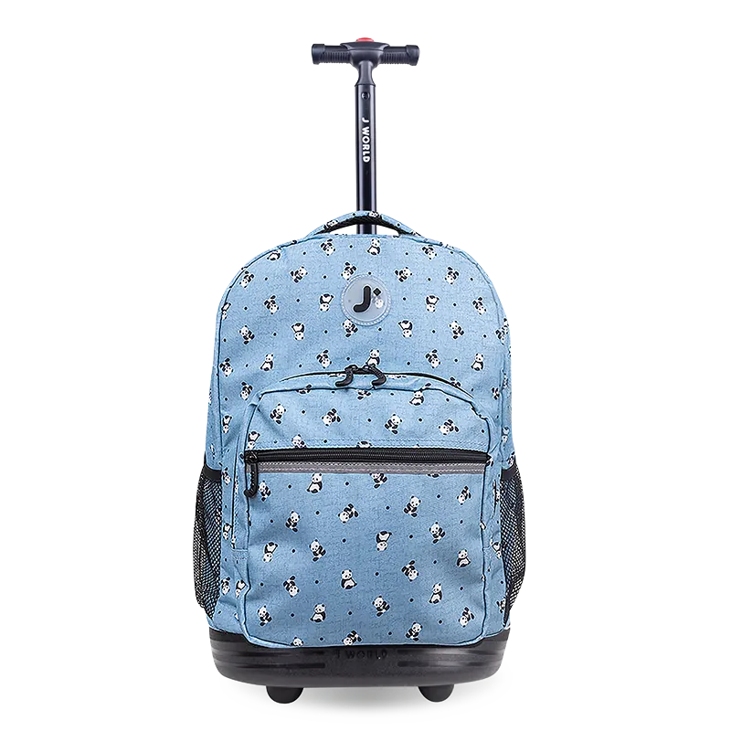 Sunrise Rolling Backpack (18 Inch) in Panda