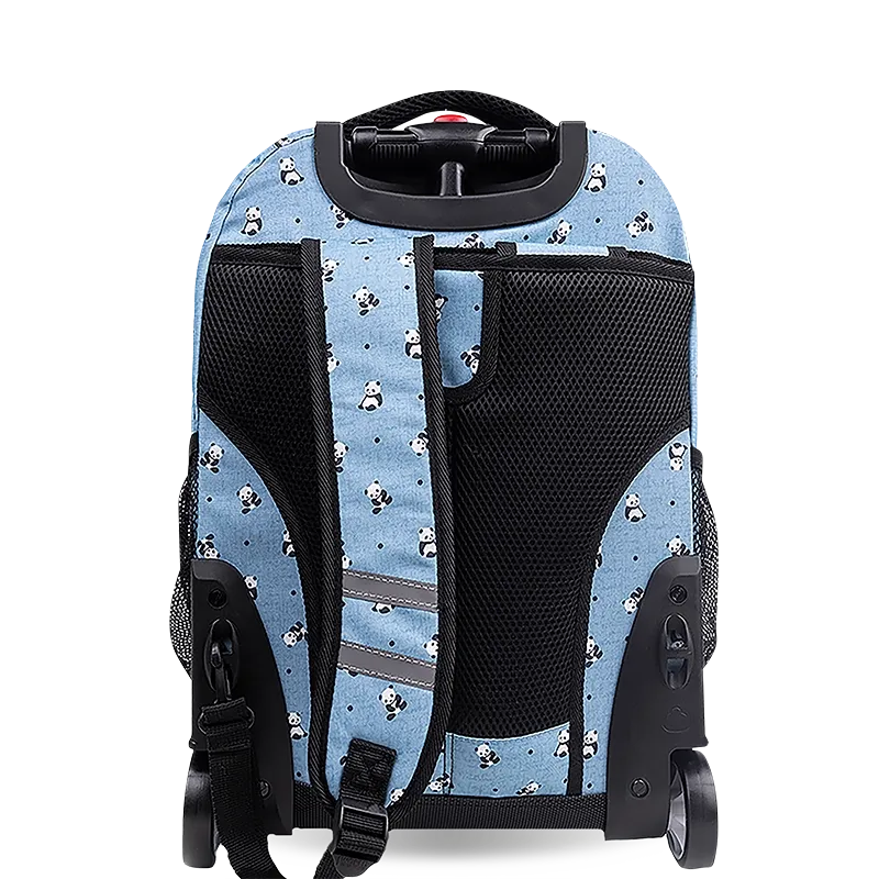Sunrise Rolling Backpack (18 Inch) in Panda