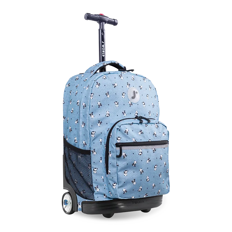 Sunrise Rolling Backpack (18 Inch) in Panda