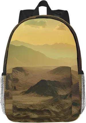 Sunset in Valley Print Backpack for Women Men Lightweight Laptop Backpacks Travel Laptop Bag Casual Daypack