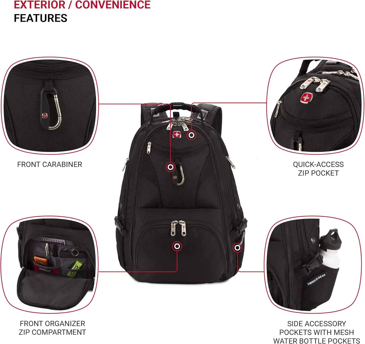 SwissGear 5977 ScanSmart Laptop Backpack, Black, 17-Inch