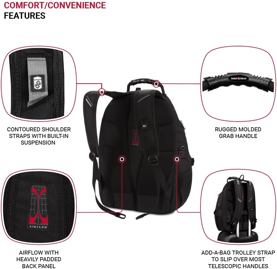 SwissGear 5977 ScanSmart Laptop Backpack, Black, 17-Inch