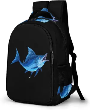 Swordfish Marlin Sailfish Backpack Laptop Bag Casual Daypack Lightweight Travel Bag Work Business Backpack for Adult