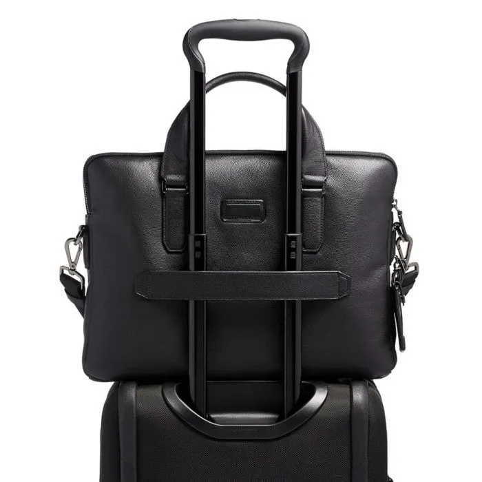 T U M I Harrison Sycamore Slim Brief Leather - Black