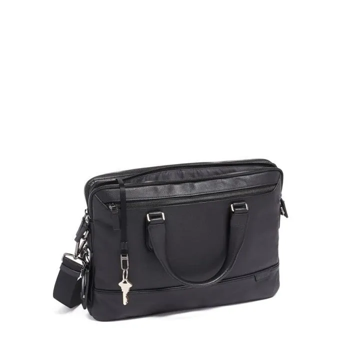 T U M I Harrison Sycamore Slim Brief Leather - Black