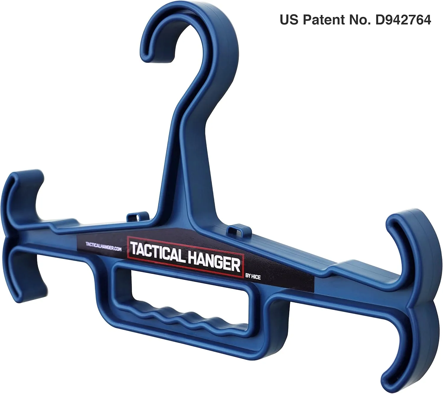 Tactical Hanger by HICE | Set of 2 | Original Heavy Duty Standard Hanger | 200 lb Load Capacity | Durable High Impact Resin | Body Armor, Police, Military Gear, Scuba, Survival Equipment (Navy Blue)