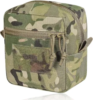 Tactical Molle Admin Pouch,Small GP General Purpose Pouches with Loop Panel for Vest,Gun Belts,Backpack etc.