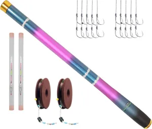 Tenkara Rod Tenkara Fishing Rod Kit 20FT-Fly Fishing Combo Premium Carbon Fiber Telescopic Fly Fishing Rod Combo with Tenkara Pole, Line, and Fishing Accessories