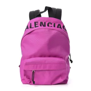The Balenciaga Logo Wheel Sport Nylon Pink Backpack