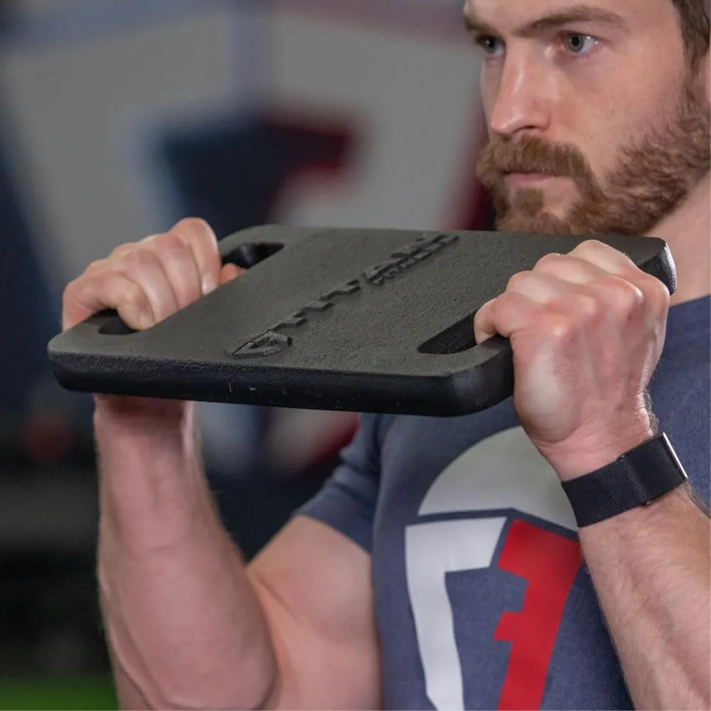 Titan Fitness Cast Iron Ruck Weight Plate, Backpack Weight Training, Single Wide Handle, Round Corners Smooth Edges, Ideal for Resistance Training, Strengthen Posture Stability