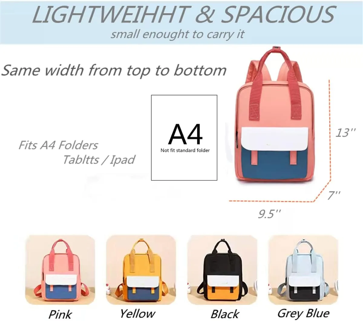Toddler Backpack with Buckles Lightweight kindergarten backpack Learning Activity carryToys Ideal Gift-(015/Pink)