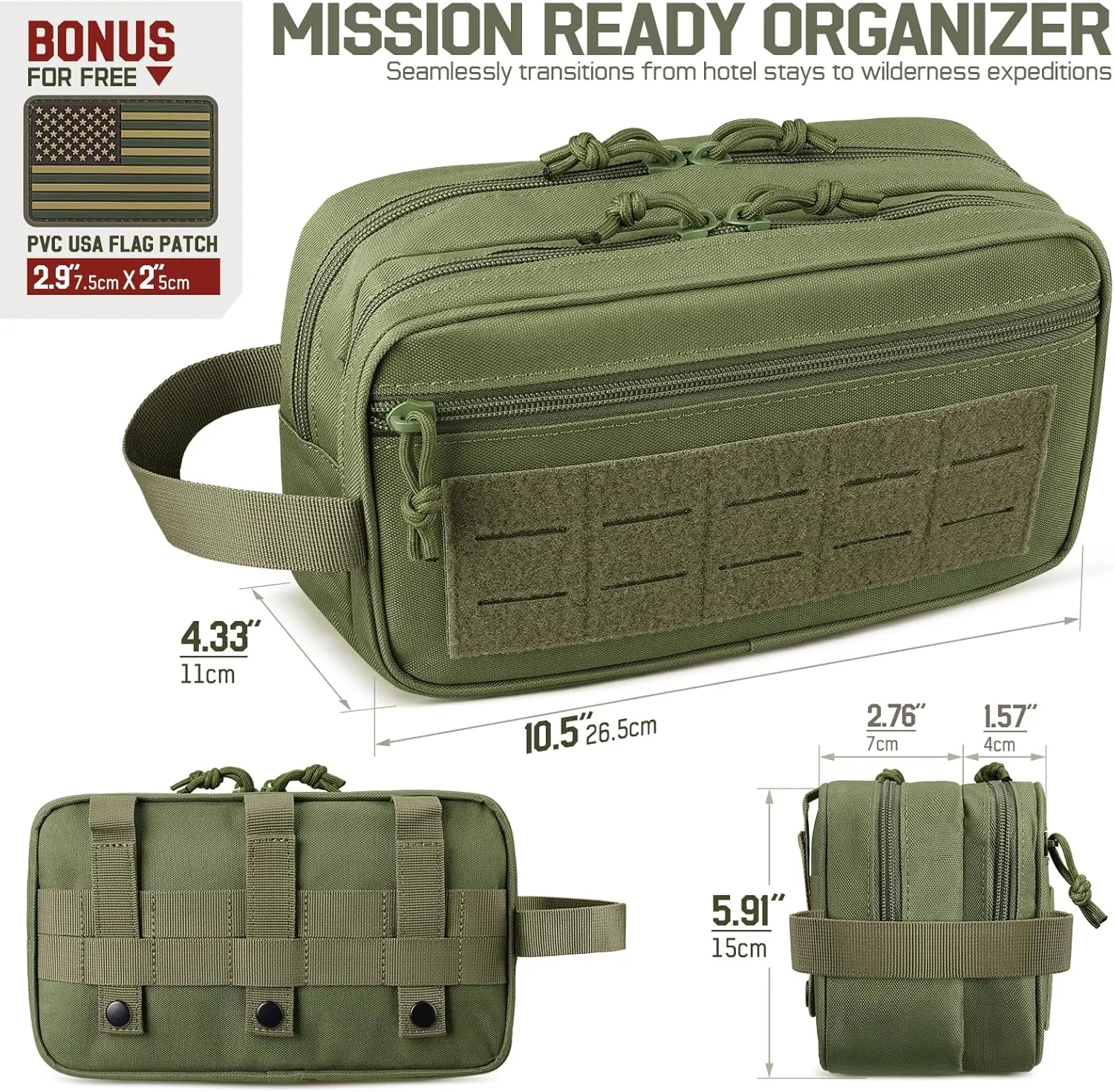 Toiletry Bag for Men, Tactical Dopp Kit Military Hygiene Bag Mens Toiletry Travel Bag MOLLE EDC Pouch Small Toiltries Travel Bathroom Shaving Kit Shower Bags