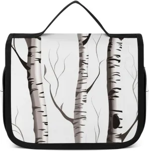 Toiletry Bag for Women Travel Toiletry Bag Birch Tree Cosmetic Organizer Bag Hanging Makeup Bag